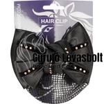 Hajháló-kontyháló masnival rosegold kövekkel díszítve