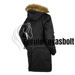 Női Parka kabát Teddy béléssel fekete