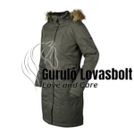 Női Parka kabát Teddy béléssel olajzöld