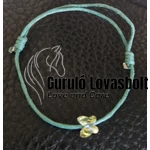 Csúszó csomós Swarovski medálos kézzel fűzött karkötő 