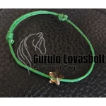 Csúszó csomós Swarovski medálos kézzel fűzött karkötő