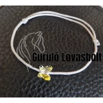 Csúszó csomós Swarovski medálos kézzel fűzött karkötő 