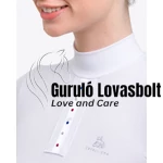 Cavalliera Lovas Versenying CUSTOM CRYSTALLIZED  - Hosszú Ujjú - Fehér