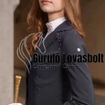 Női lovas versenyzakó purity glow - softshell kék