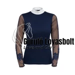 Női lovas versenying signature sleeves 'w' - hosszú ujjú kék