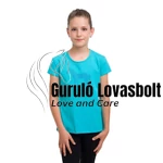 Lovas Pamut Top HORSE IN SKY BLUE - Rövid Ujjú