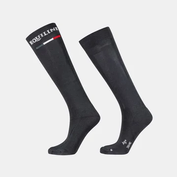 Equiline Silver Plus Light unisex lovaglózokni fekete