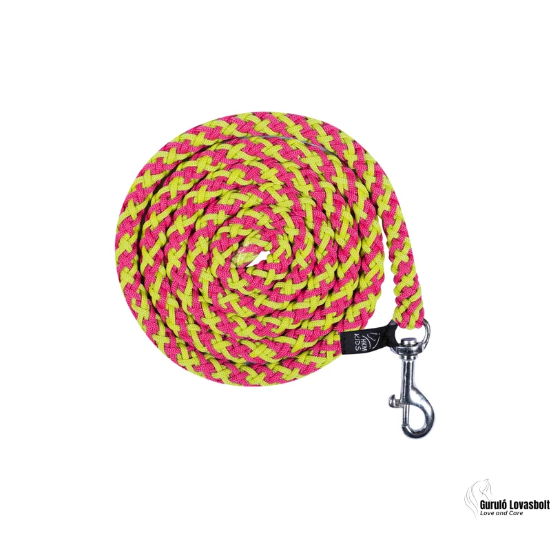 Hobby Horse vezetőszár vesszőparipához pink/sárga