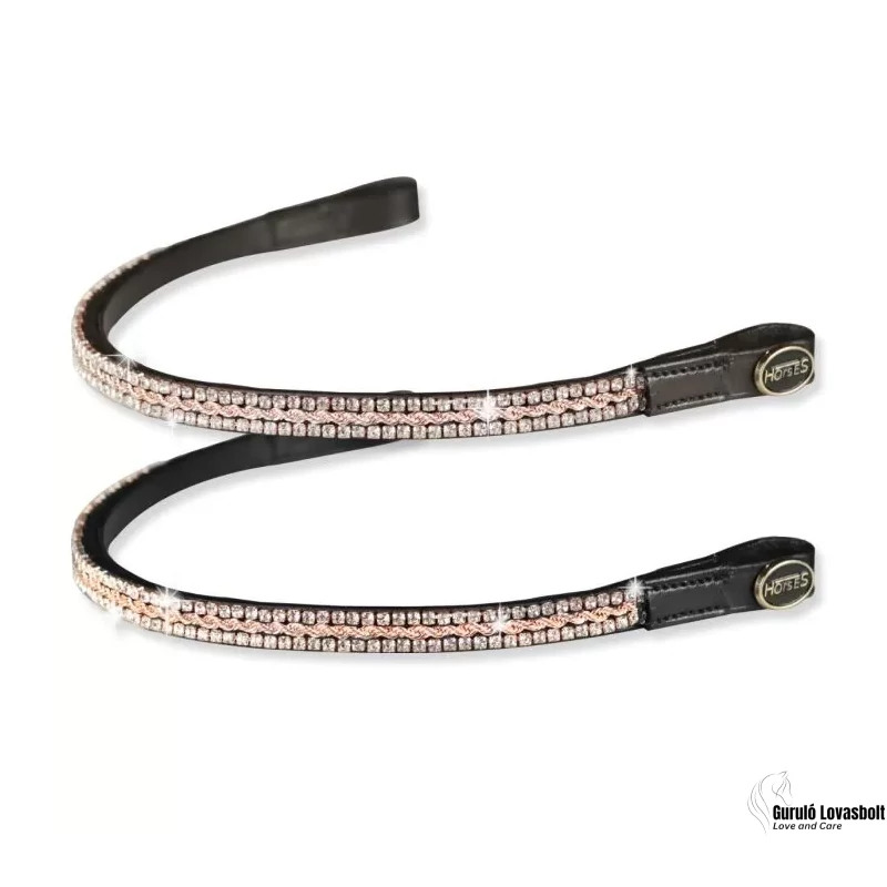Horses Crystal Rosegold homlokszíj