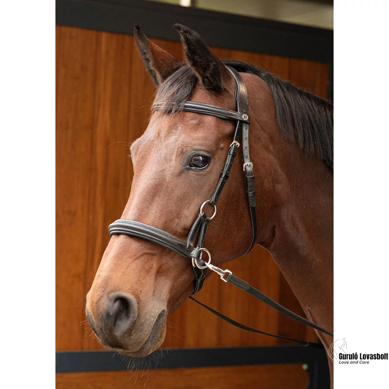 Bőr kantár zabla nélkül Harry's Horse fekete