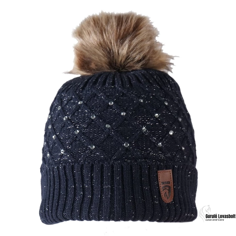 BEANIE SHELLY kötött bojtos sapka 