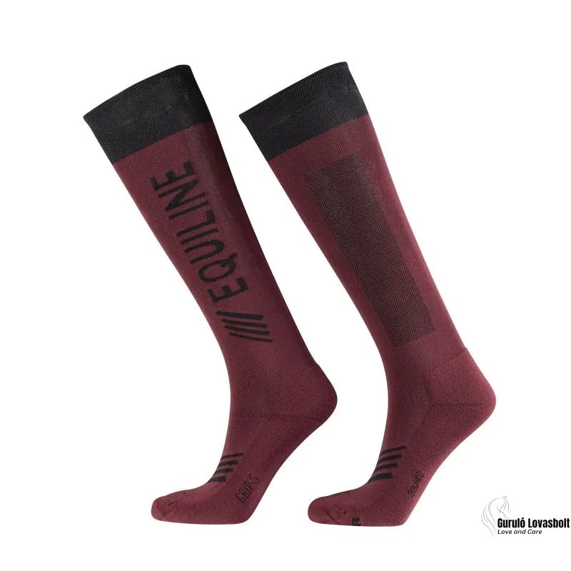 Equiline Clavec Unisex lovaglózokni bordó