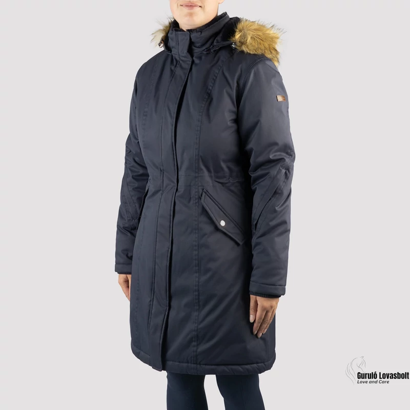 Női Parka kabát Teddy béléssel kék