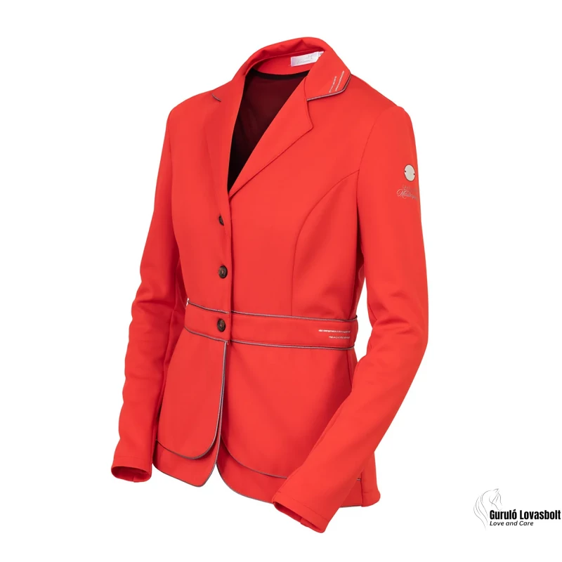 Női Lovas Versenyzakó starlight - double front layer technology korall piros