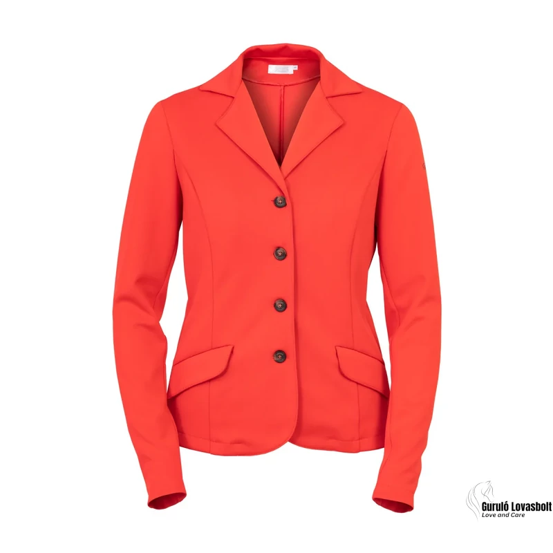 Női Lovas Versenyzakó active - second skin technology – softshell korall piros