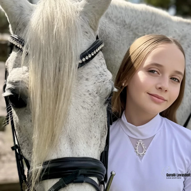 Gyermek Lovas Versenying CRYSTAL DROP KIDS - Rövid Ujjú