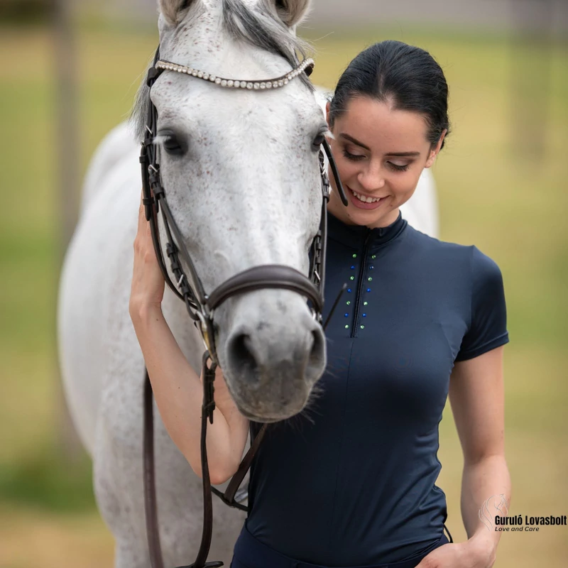 Cavalliera Lovas Top CUSTOM CRYSTALLIZED - Rövid Ujjú