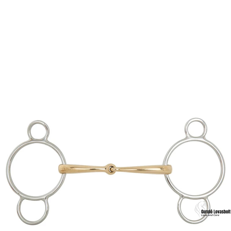 Egyszer tört három karikás zabla BR 12,5 cm